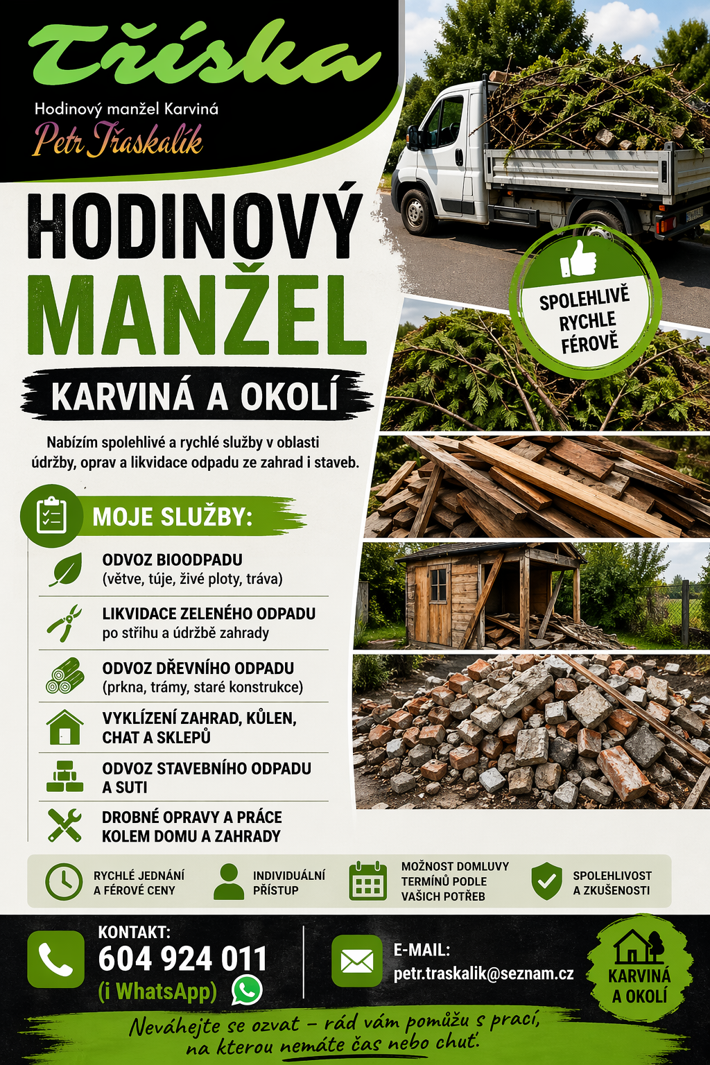 Odvoz odpadu ze zahrad Karviná